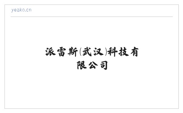 派雷斯（武汉）科技有限公司 缩略图